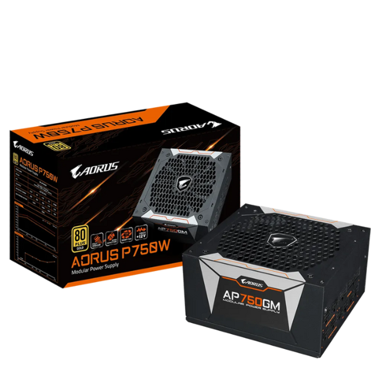 POWER SUPPLY 750W GIGABYTE AORUS P750W 80 GOLD | GP-AP750GM