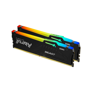 Kingston Fury Beast RGB Memory Kit, 64GB (2x32GB), DDR5 DRAM, 5200 MT/s, CL-40, 1 Year Warranty | KF552C40BBAK2-64