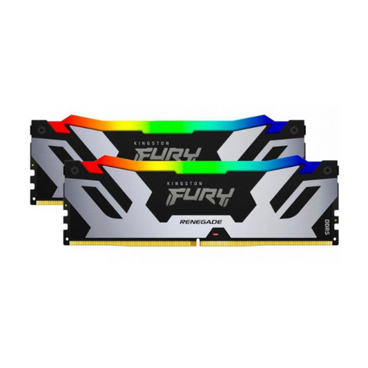 Kingston Fury Renegade RGB Memory Kit, 96GB (2x48GB), DDR5 DRAM, 6400 MT/s, CL-32, 1 Year Warranty | KF564C32RSAK2-96
