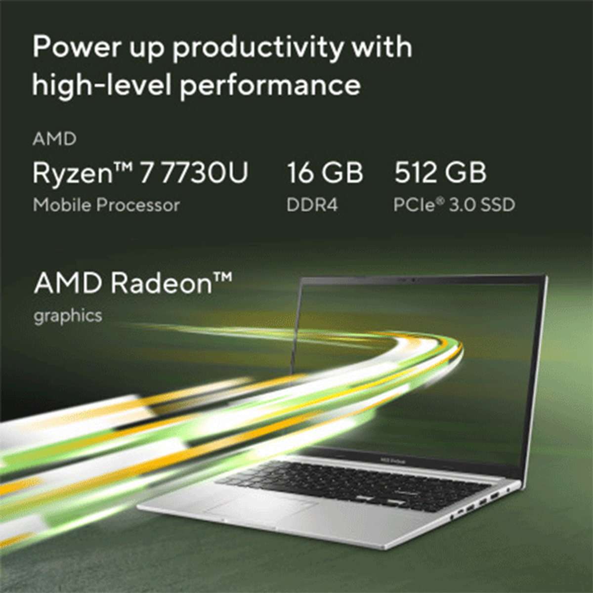 ASUS Vivobook 15 AMD Ryzen 7-7730U Processor, 16GB RAM, 512GB SSD, 15.6" FHD Display, Windows 11 Home, 1 Year Warranty | M1502YA-NJ116W