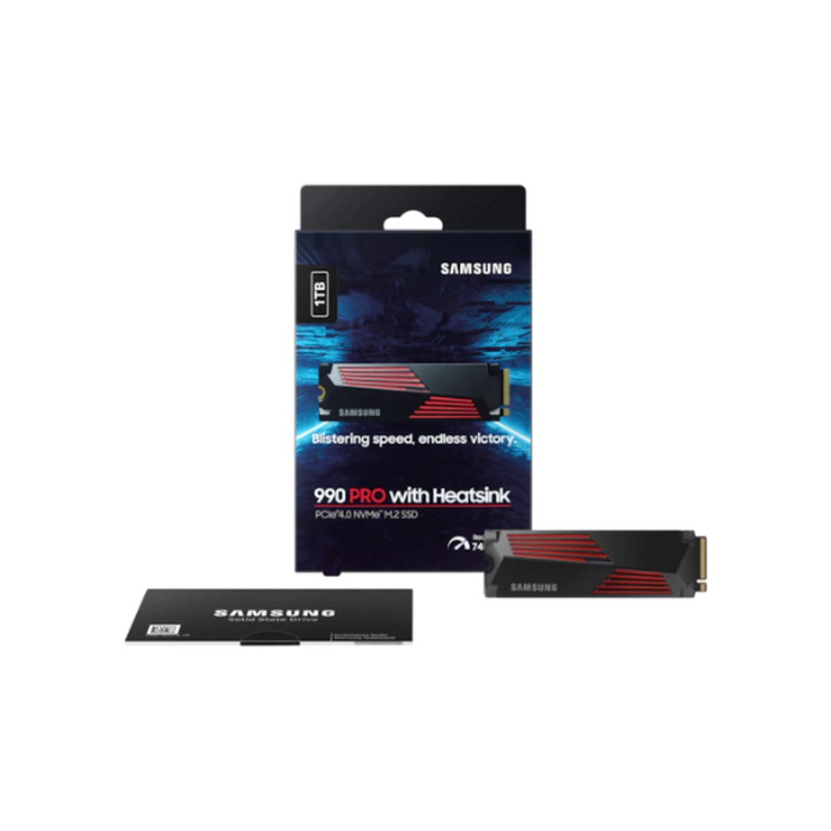 Samsung 990 Pro 1TB w/ Heatsink PCIe 4.0 NVMe SSD, 1 Year Warranty | MZ-V9P1T0CW