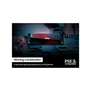 Samsung 990 Pro 1TB w/ Heatsink PCIe 4.0 NVMe SSD, 1 Year Warranty | MZ-V9P1T0CW