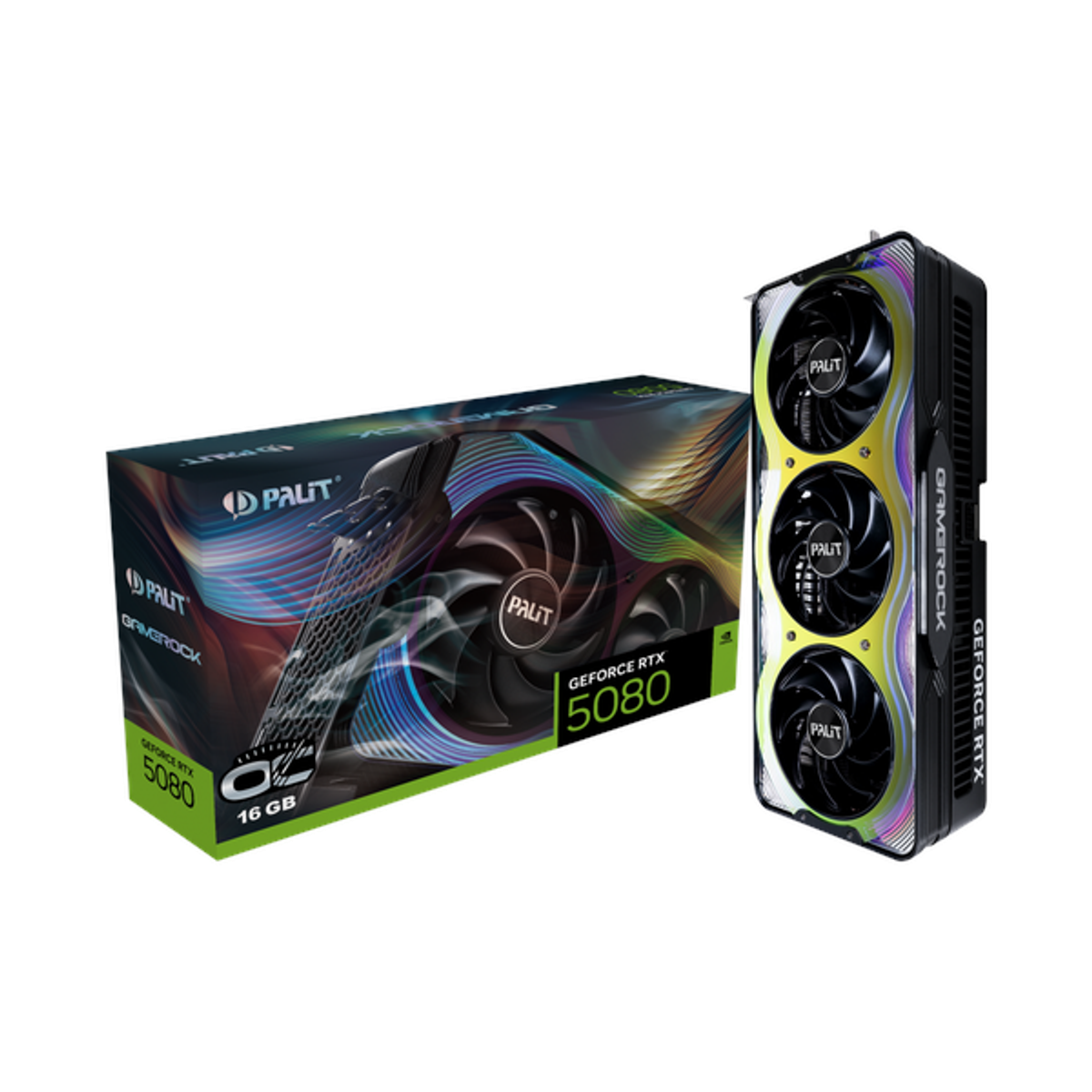VGA PALIT RTX 5080 16GB DDR7 GAME ROCK OC | NE75080T19T2-GB2030G