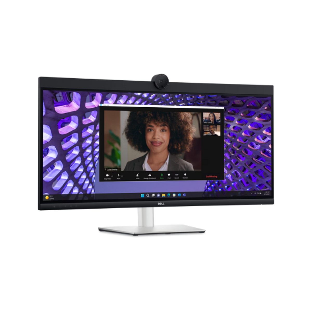 DELL P3424WEB 34" WQHD(3440 x 1440) Curved Video Conferencing Monitor, Anti-glare, HDMI, DP, RJ-45, USB-C, Height/Tilt/Swivel, Adjustable, 3 Year warranty | P3424WEB