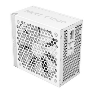 NZXT C1000 80 Plus Gold Power Supply, 1000W, Fully Modular, ATX, White, 1 Year Warranty | PA-0G2BW-UK