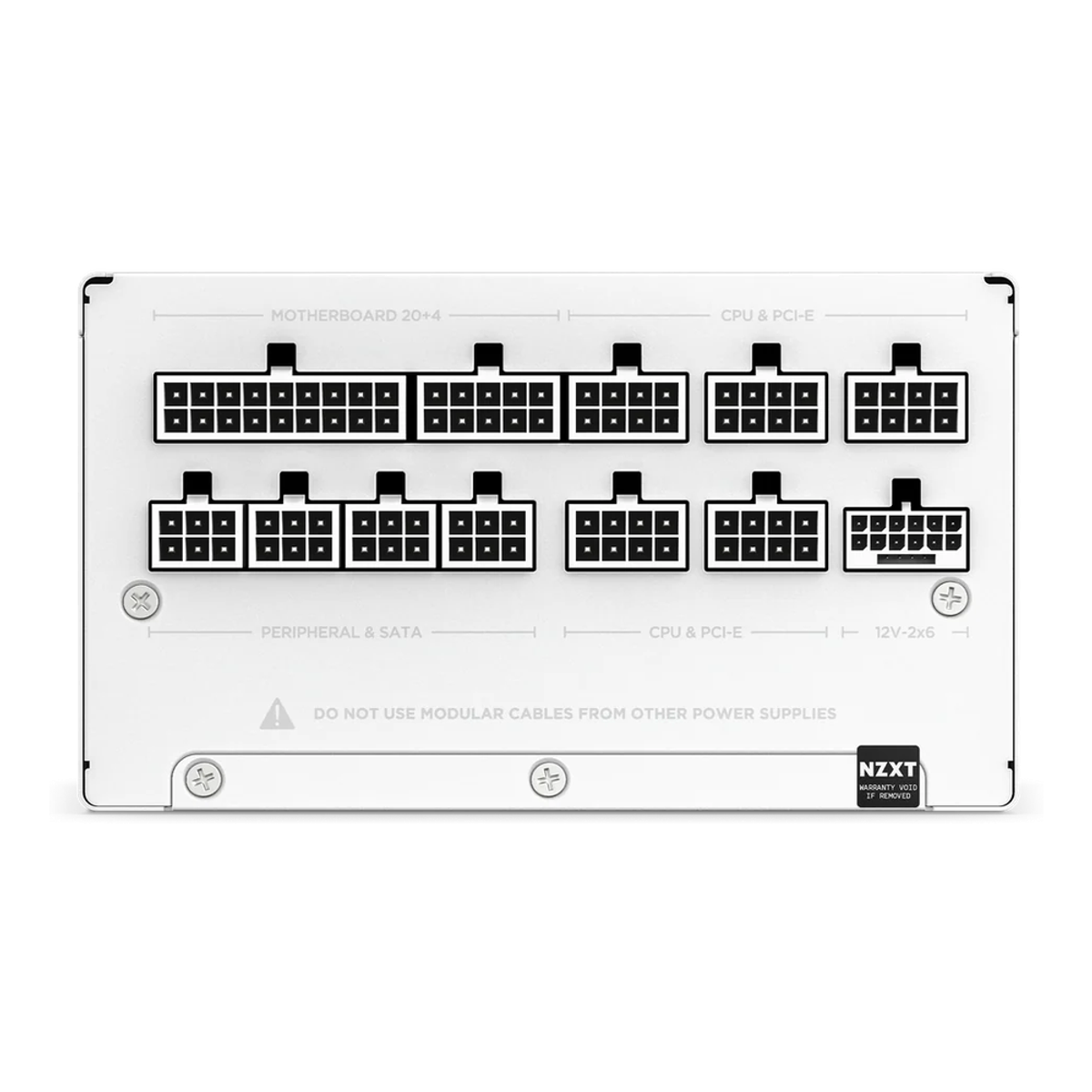 NZXT C1000 80 Plus Gold Power Supply, 1000W, Fully Modular, ATX, White, 1 Year Warranty | PA-0G2BW-UK