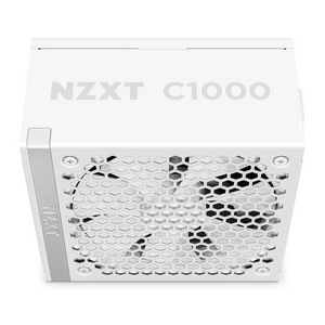 NZXT C1000 80 Plus Gold Power Supply, 1000W, Fully Modular, ATX, White, 1 Year Warranty | PA-0G2BW-UK