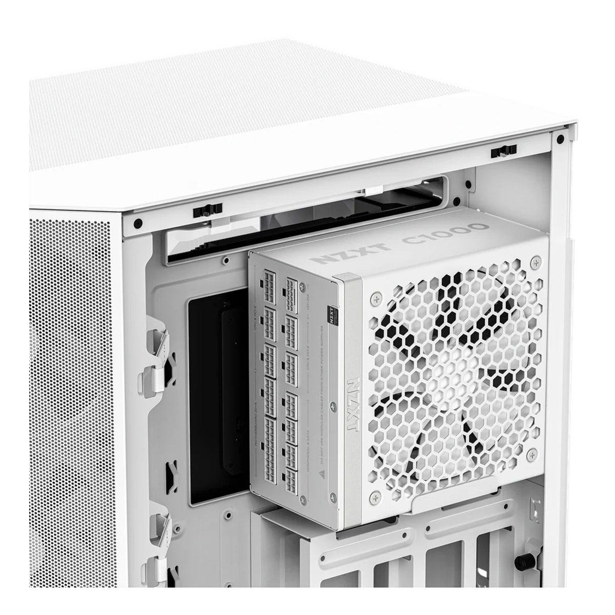 NZXT C1000 80 Plus Gold Power Supply, 1000W, Fully Modular, ATX, White, 1 Year Warranty | PA-0G2BW-UK