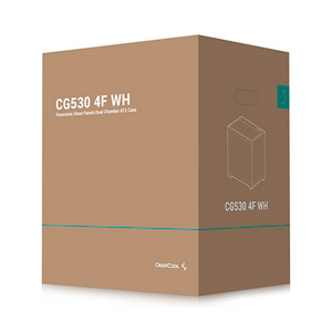 DeepCool CG530 4F WH ATX PC Case, Dual-Chamber Design With Tempered glass Side & Front Panel, 4 x 120mm(PWM+ARGB Reverse Blade) Fans, Full Size GPU Support, USB 3.2 Gen 2, White, 1 Year Warranty | R-CG530-WHADA4-G-1