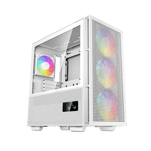 DeepCool CH560 DIGITAL Mid-Tower E-ATX PC Case, Real-Time Dual-Status Digital Display, Tempered glass Side Panel, 4 x ARGB Fans, 380mm GPU Support, USB 3.0, White, 1 Year Warranty | R-CH560-WHAPE4D-G-1