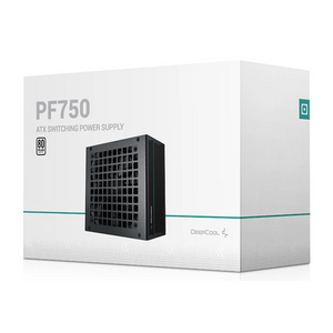 DeepCool PF750D 80 Plus White Power Supply, 750W, Non Modular, ATX, Black, 1 Year Warranty | R-PF750D-HA0B-UK