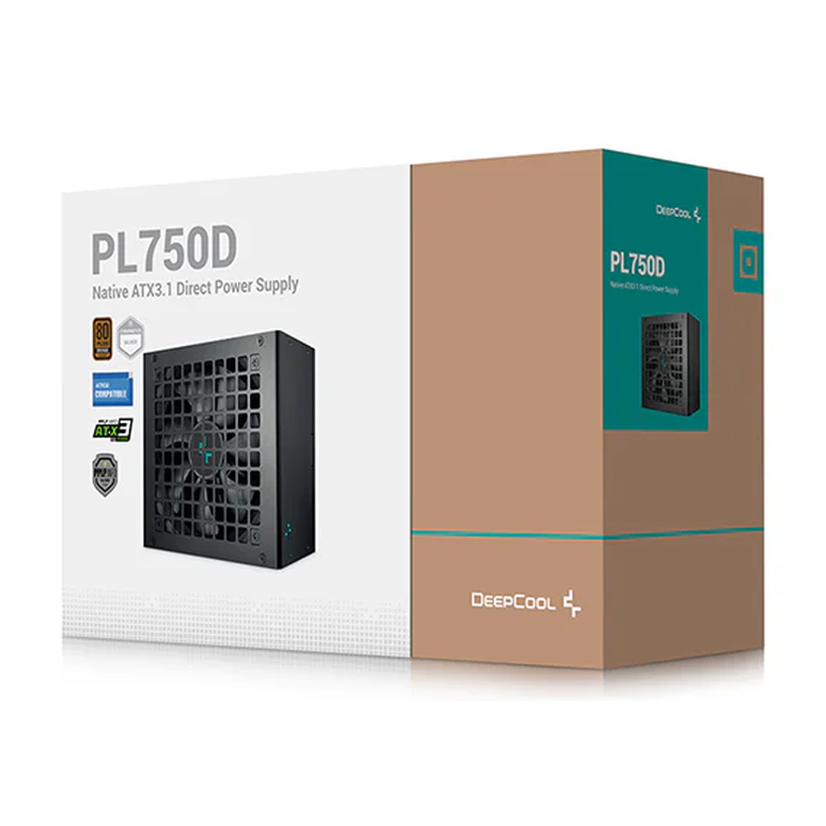 DeepCool PL750D 80 Plus Bronze Power Supply, 750W, Non Modular, ATX, Black, 1 Year Warranty | R-PL750D-FC0B-UK