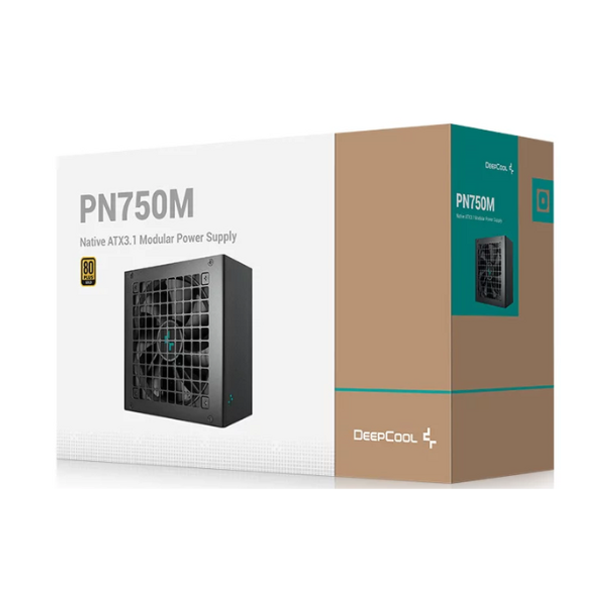 Deepcool PN750M 80 Plus Gold Power Supply, 750W, Fully Modular, ATX, 1 Year Warranty | R-PN750M-FC0B-UK