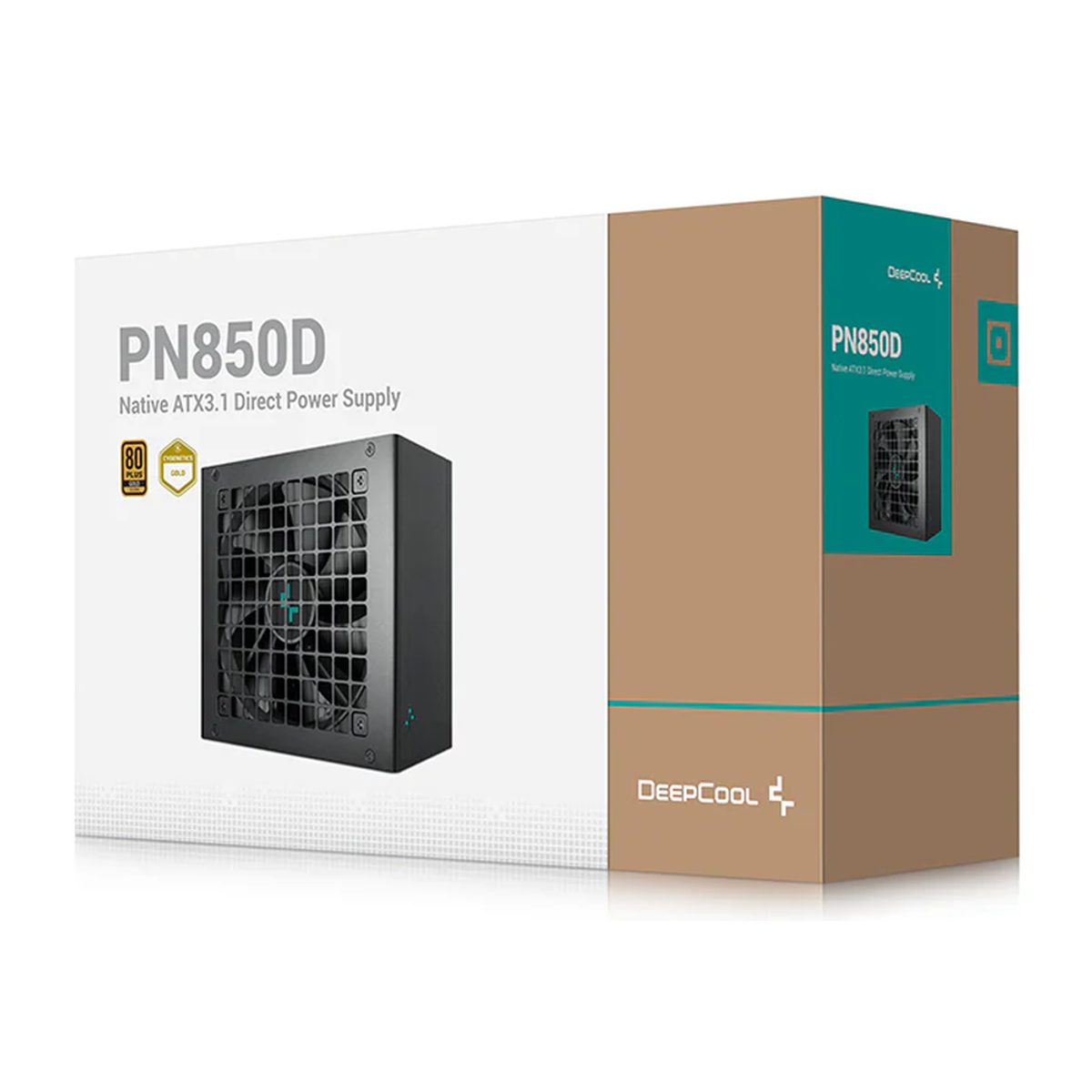 DeepCool PN850D 80 Plus Gold Power Supply, 850W, Non Modular, ATX, Black, 1 Year Warranty | R-PN850D-FC0B-UK
