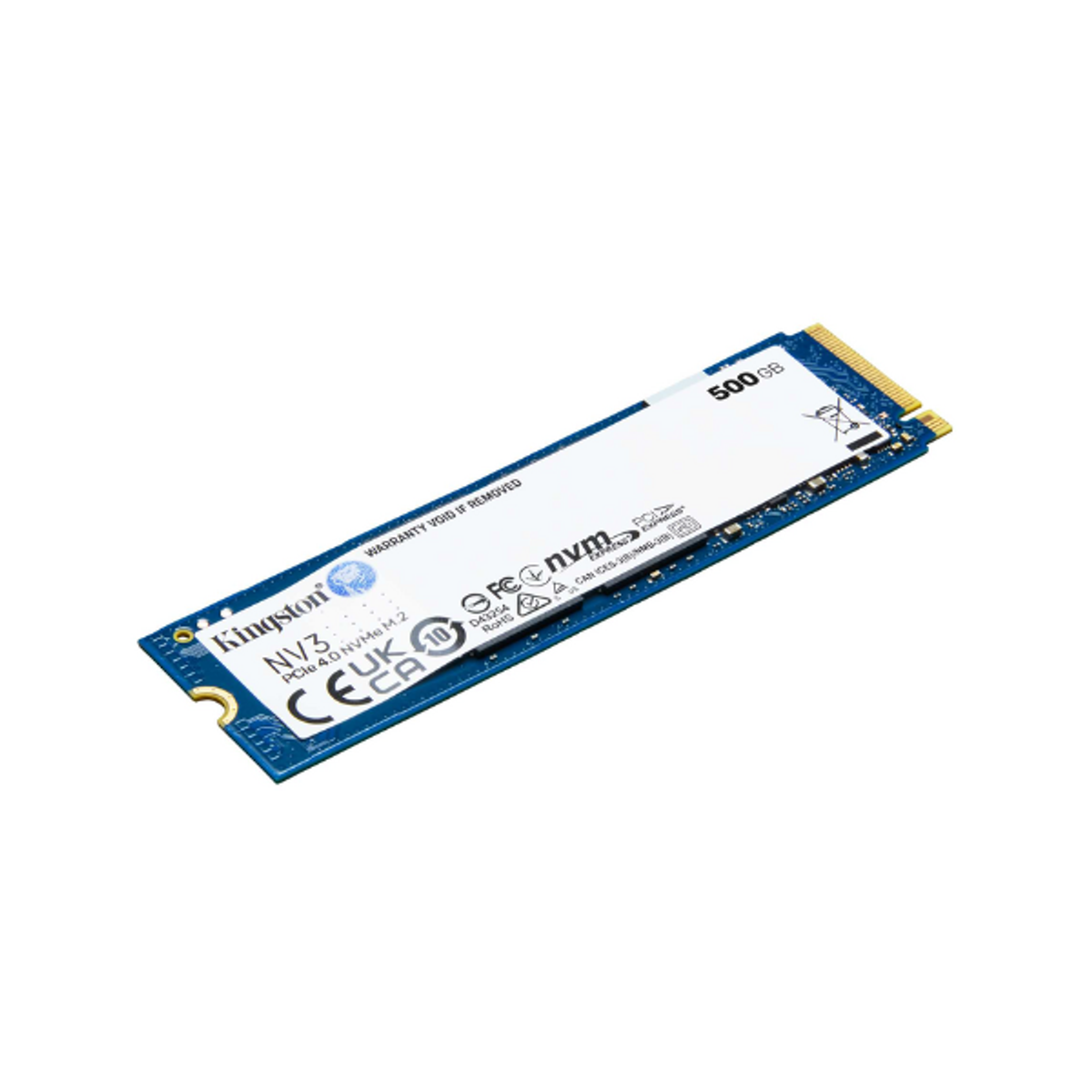 Kingston NV3 500GB PCIe 4.0 M.2 NVMe SSD, 1 Year Warranty | SNV3S500G