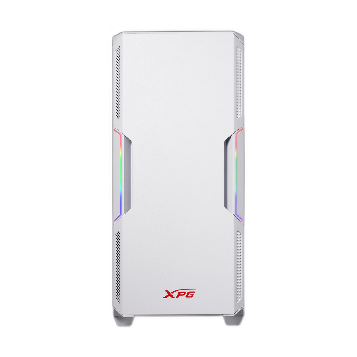 XPG STARKER Mid-Tower ATX PC Case, Tempered Glass Side Panel, 2 x XPG VENTO Fans, 350mm GPU Support, USB 3.0, White, 1 Year Warranty | STARKER-WHCWW
