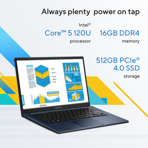 ASUS Vivobook 14 Intel Core 5 120U Processor, 16GB RAM, 512GB SSD, 14