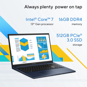 ASUS Vivobook 15 Intel Core i7-1355U Processor, 16GB RAM, 512GB SSD, 15.6
