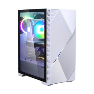Zalman Z3 Iceberg E-ATX Case, Tempered Glass Side Panel, 2 x ARGB Fans Included, Supports 315mm GPU, White, 1 Year Warranty | ZM-Z3-ICEBERG-WHITE