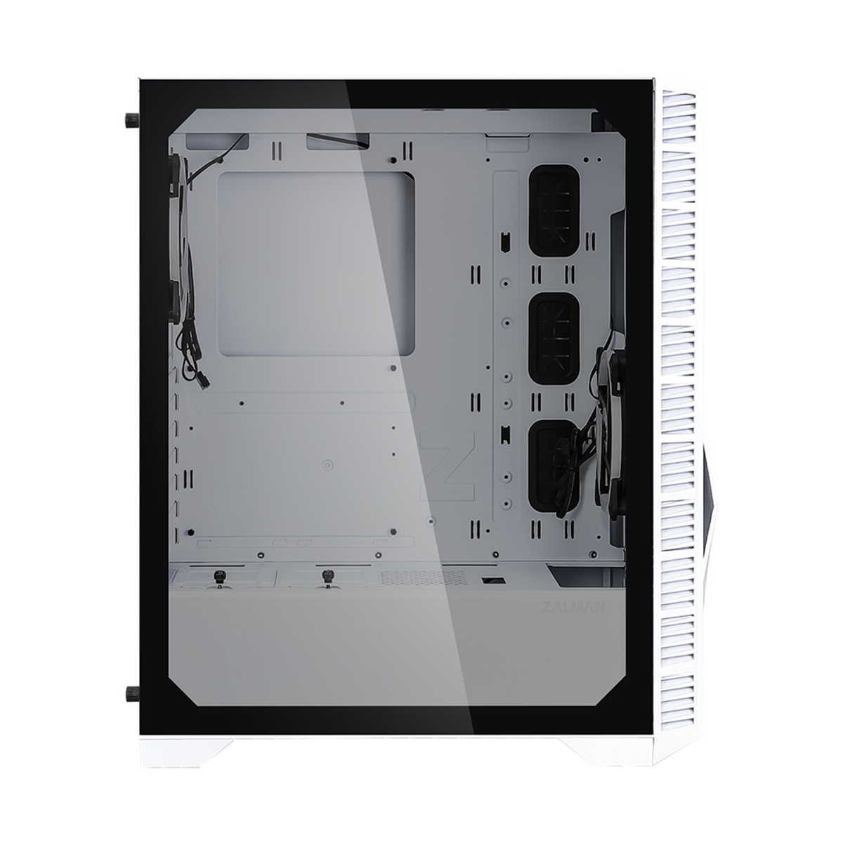 Zalman Z3 Iceberg E-ATX Case, Tempered Glass Side Panel, 2 x ARGB Fans Included, Supports 315mm GPU, White, 1 Year Warranty | ZM-Z3-ICEBERG-WHITE