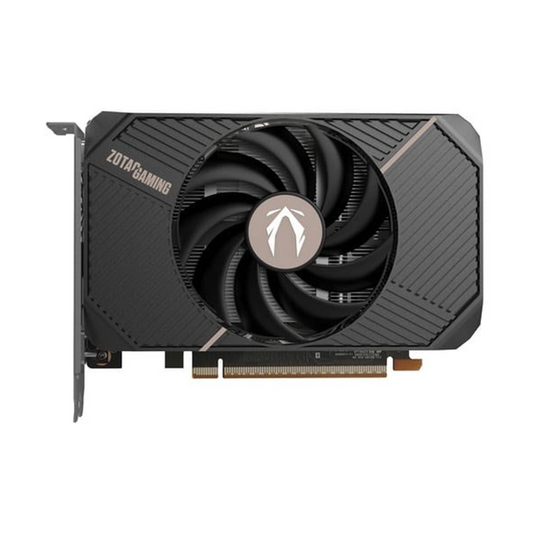 Zotac Gaming GeForce RTX 5060 SOLO Edition Graphics Card, GDDR7 8GB 128-bit Memory, HDMI 2.1b & DP 2.1b Outputs, PCI Express 5.0, 2497 MHz Boost Clock, 28 Gbpsâ Memory Clock, 1 Year Warranty | ZT-B50600G-10L